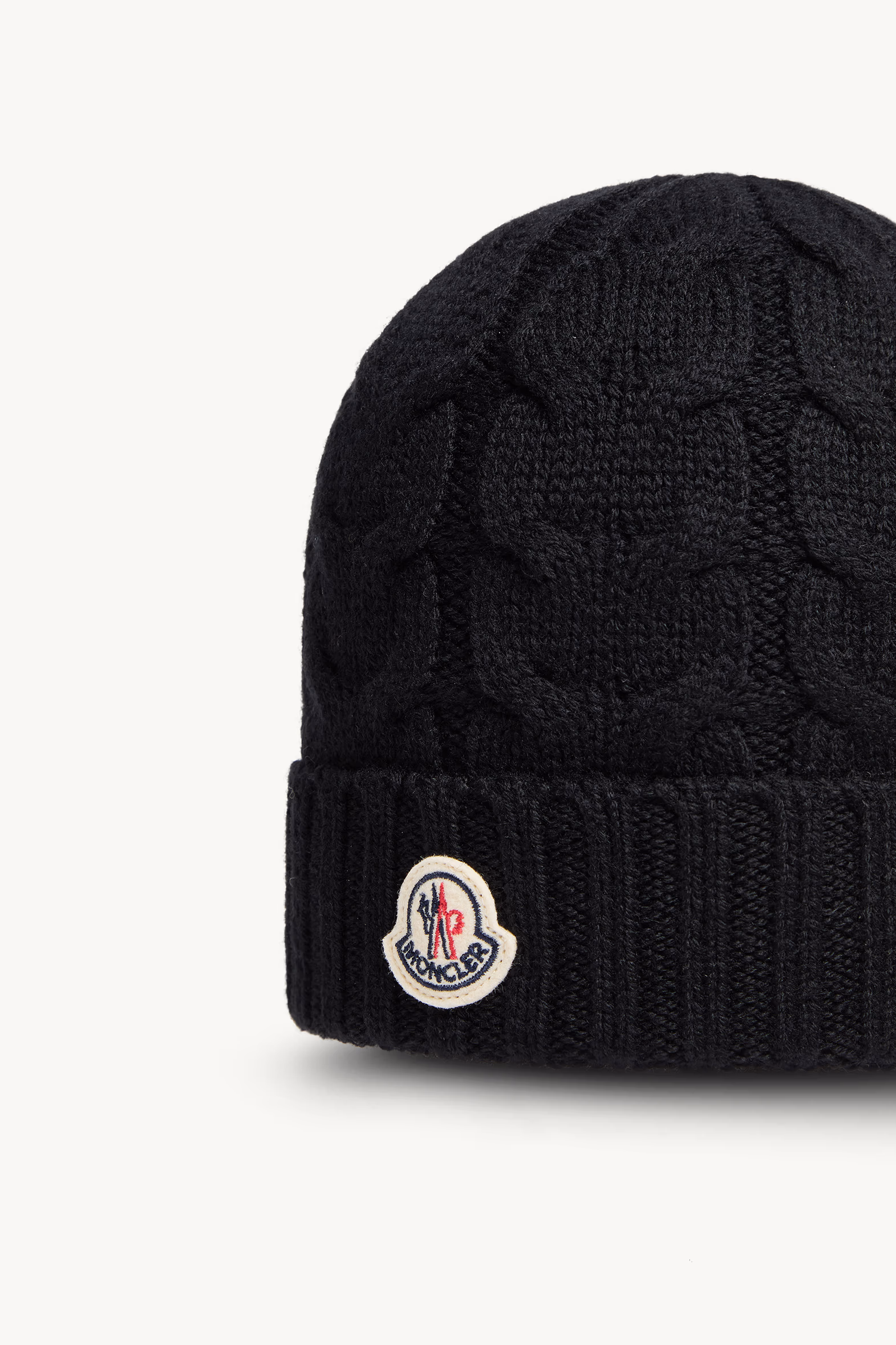 Wool Beanie Boy Black Moncler 2